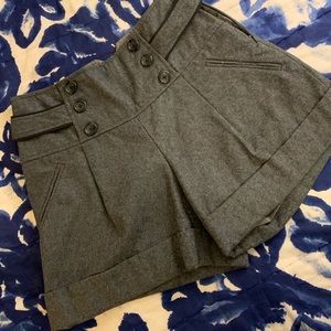 Gray wool shorts
